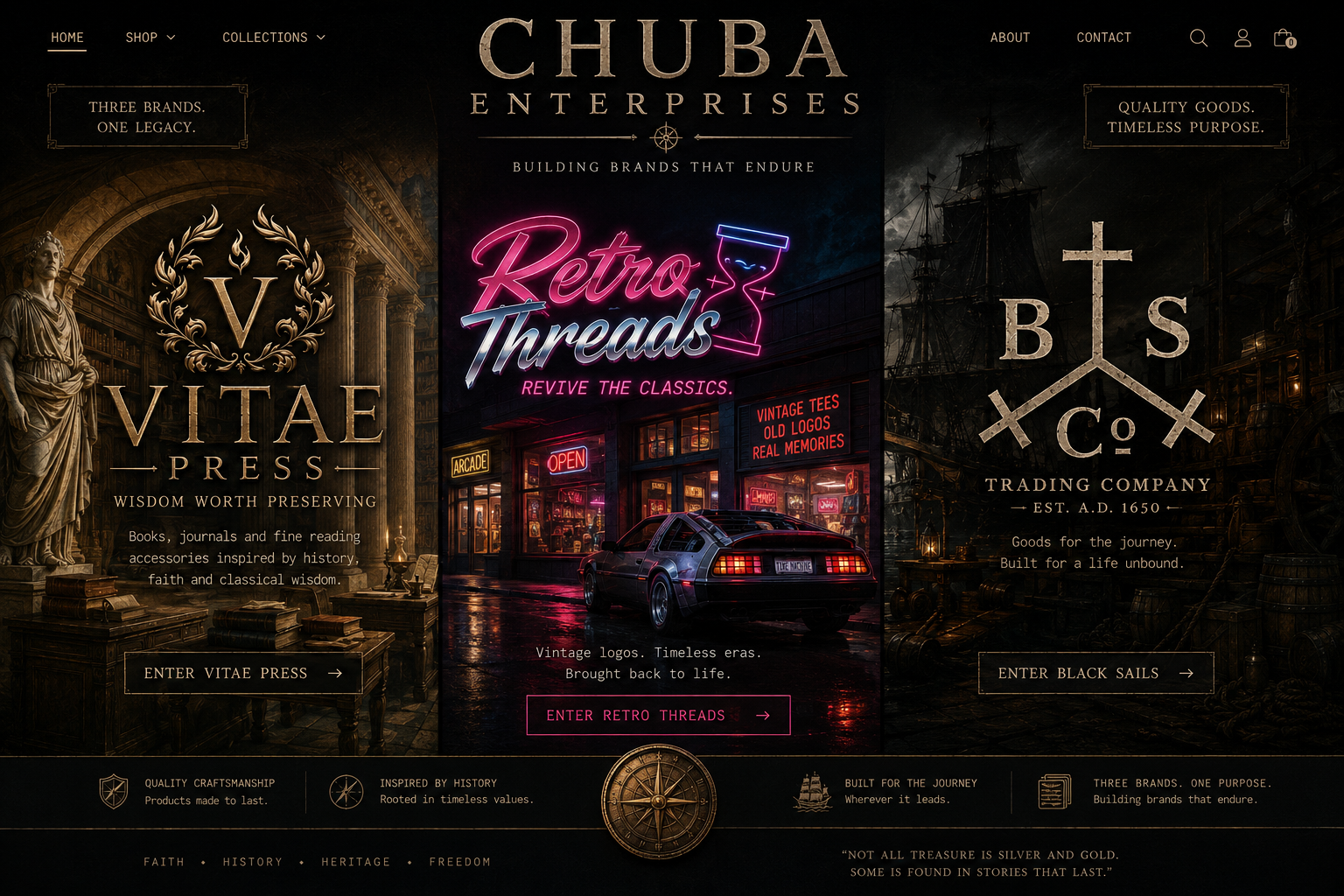 Chuba Enterprises featuring Vitae Press, Retro Threads and Black Sails Trading Company